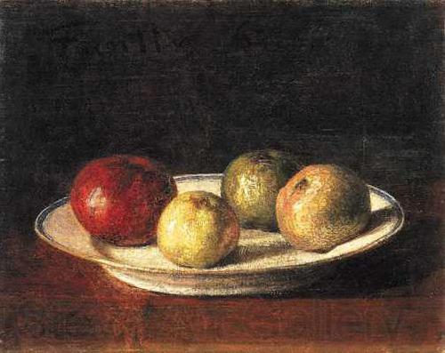 Henri Fantin-Latour A plate of apples, Norge oil painting art